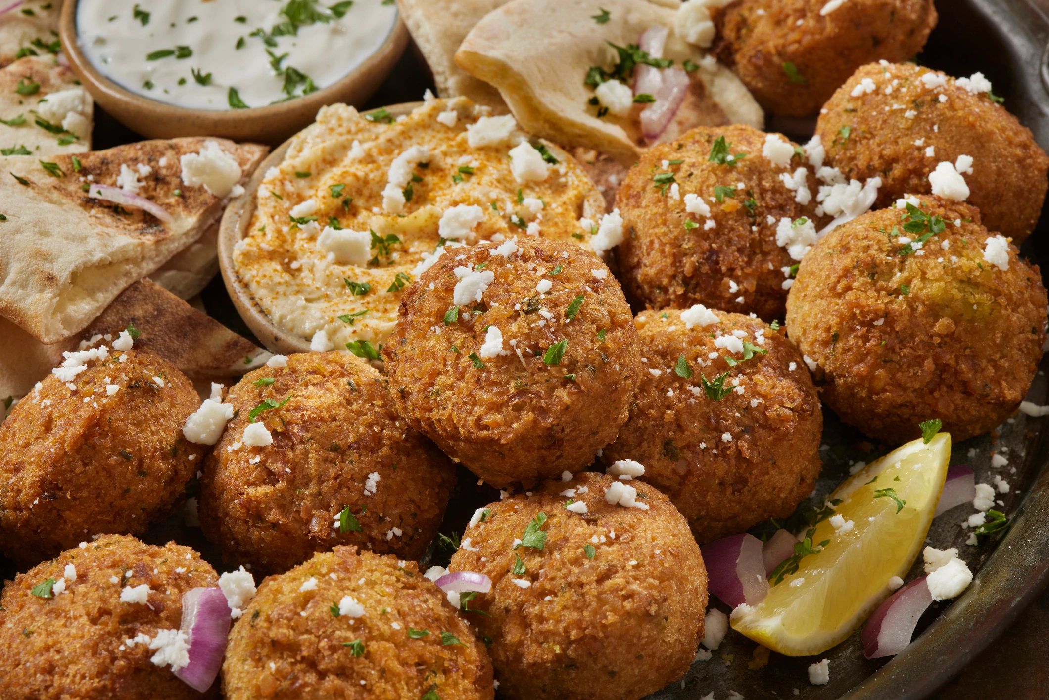Falafel Platter with Tzatziki Sauce