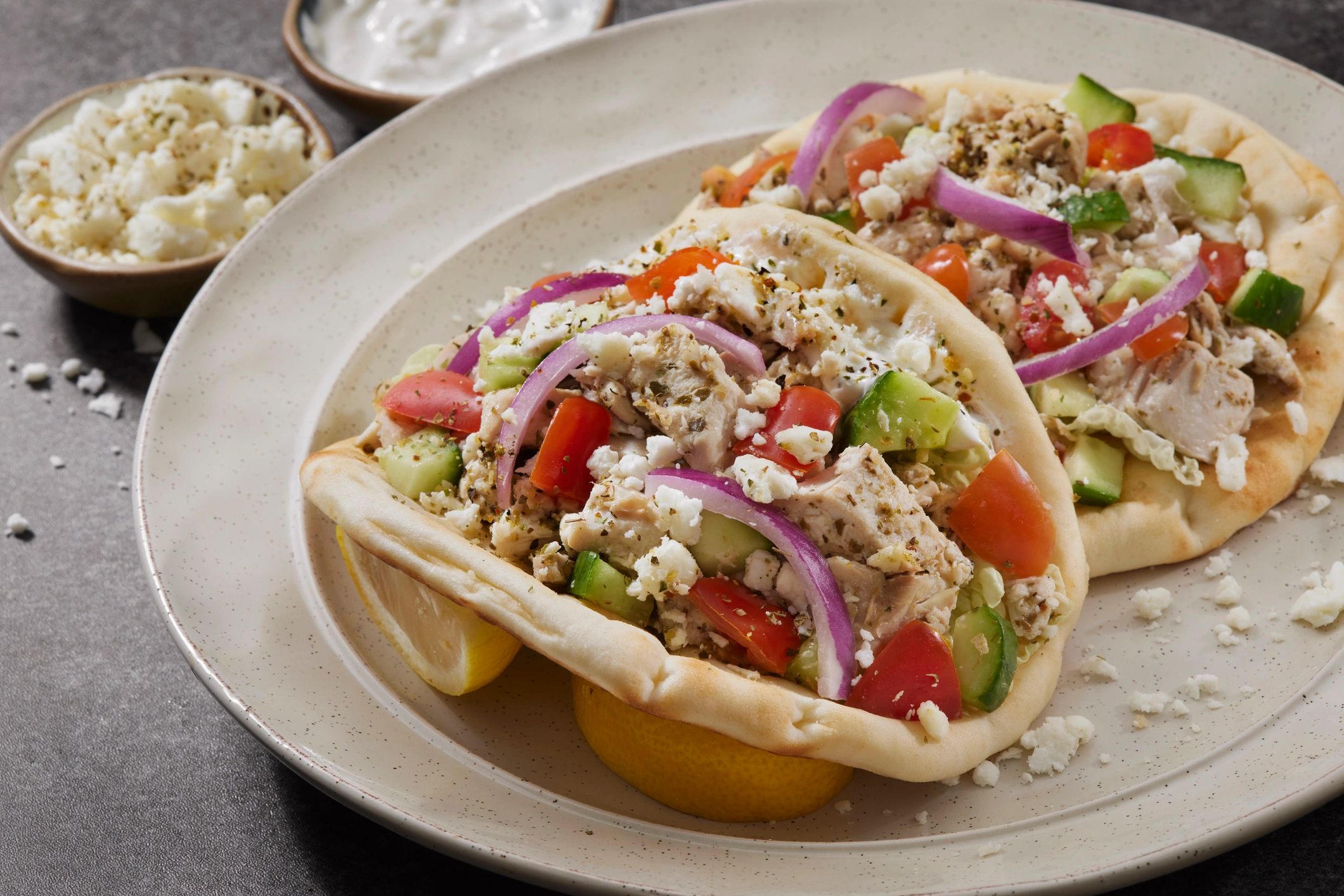 Chicken Souvlaki Gyro with Tzatziki Sauce