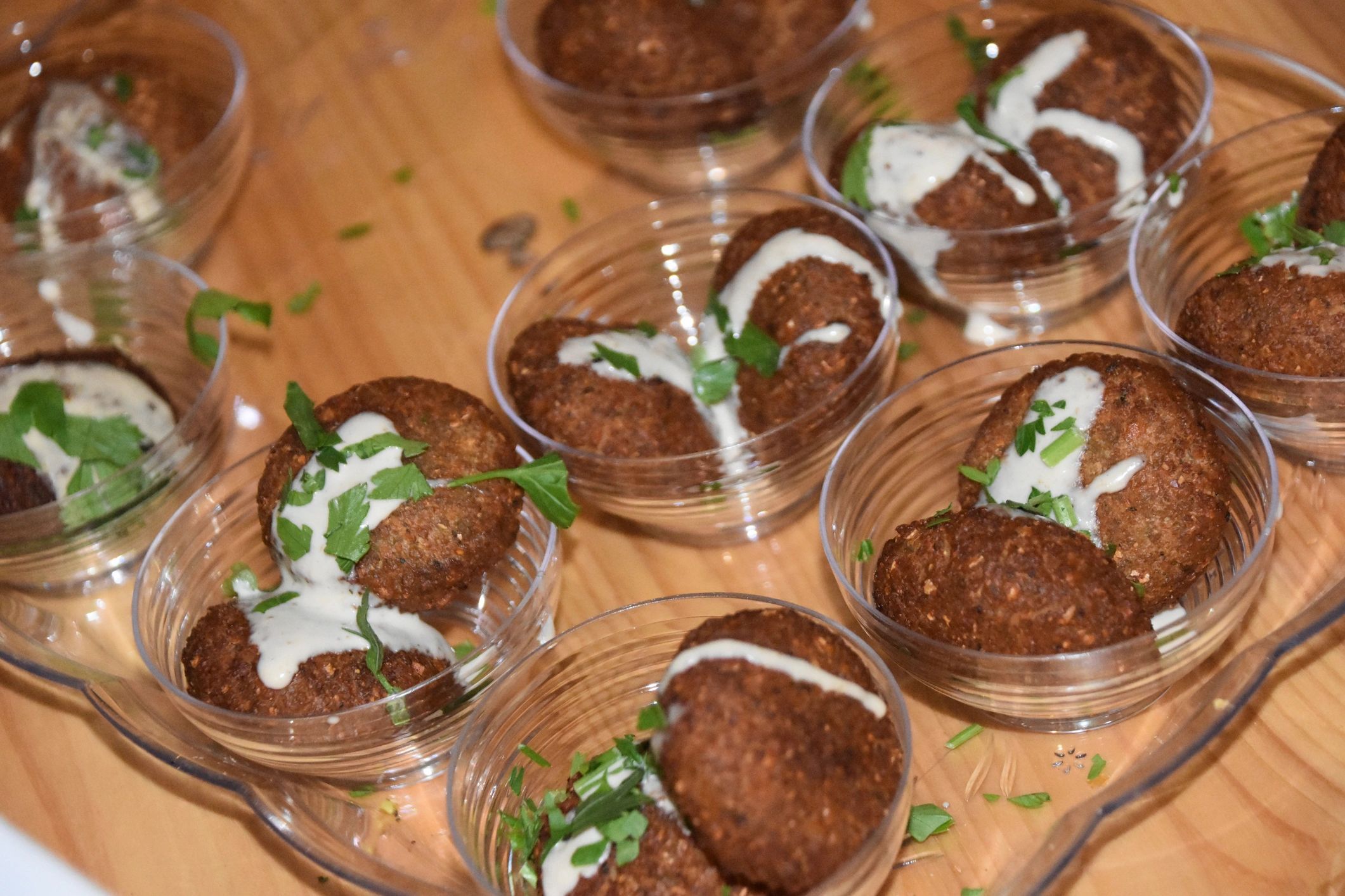 A small dish OF falafel